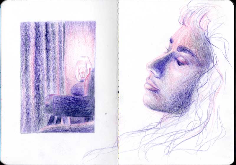 Juliette Seban – Carnet de croquis – Insomnie