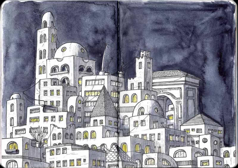 Juliette Seban – Carnet de croquis – Ville