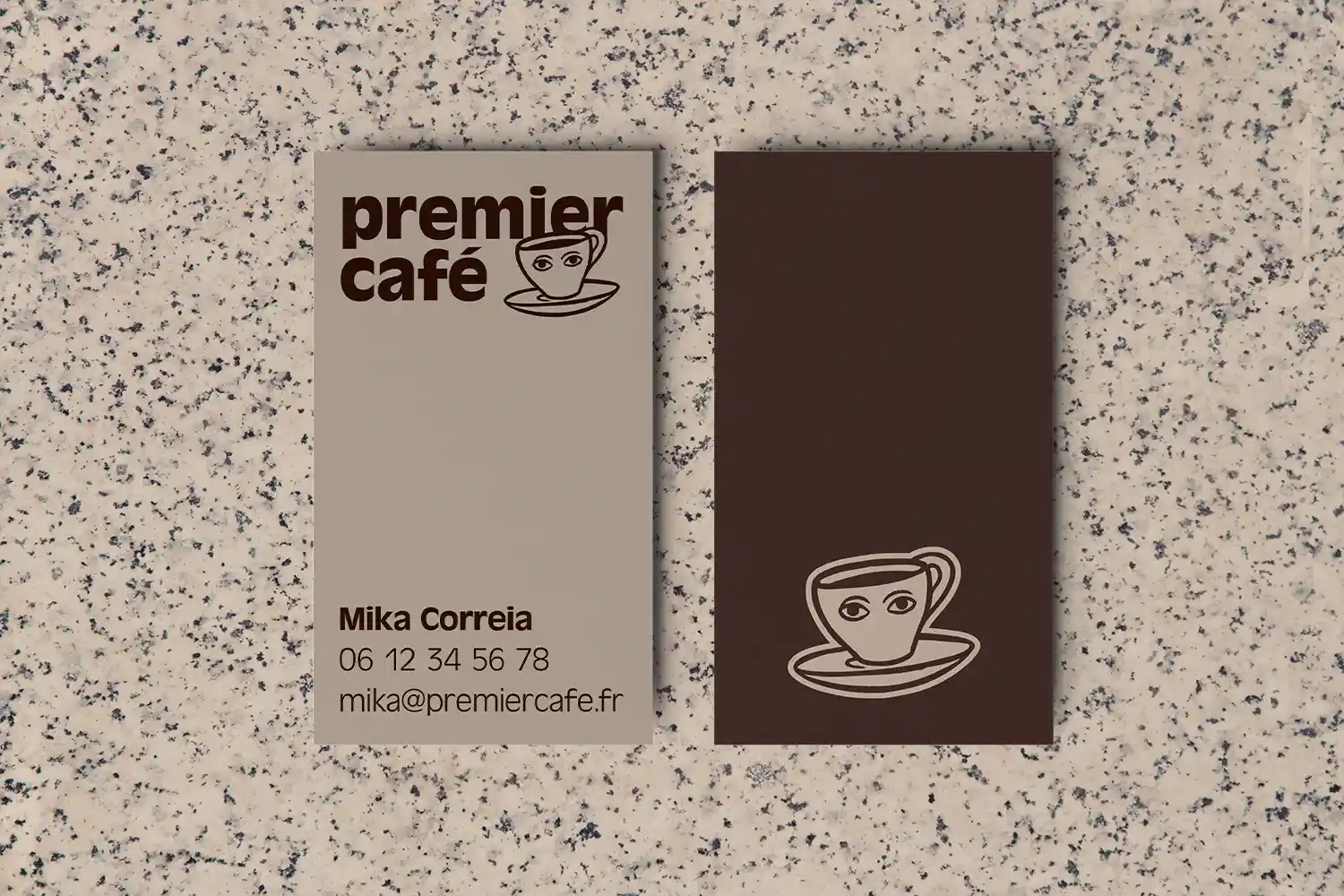 Juliette Seban – Premier café – Cartes de visite
