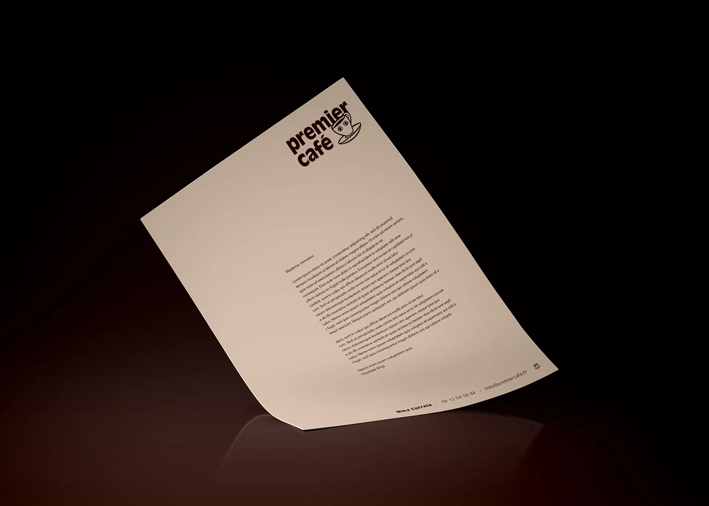 Juliette Seban – Premier café – Lettre