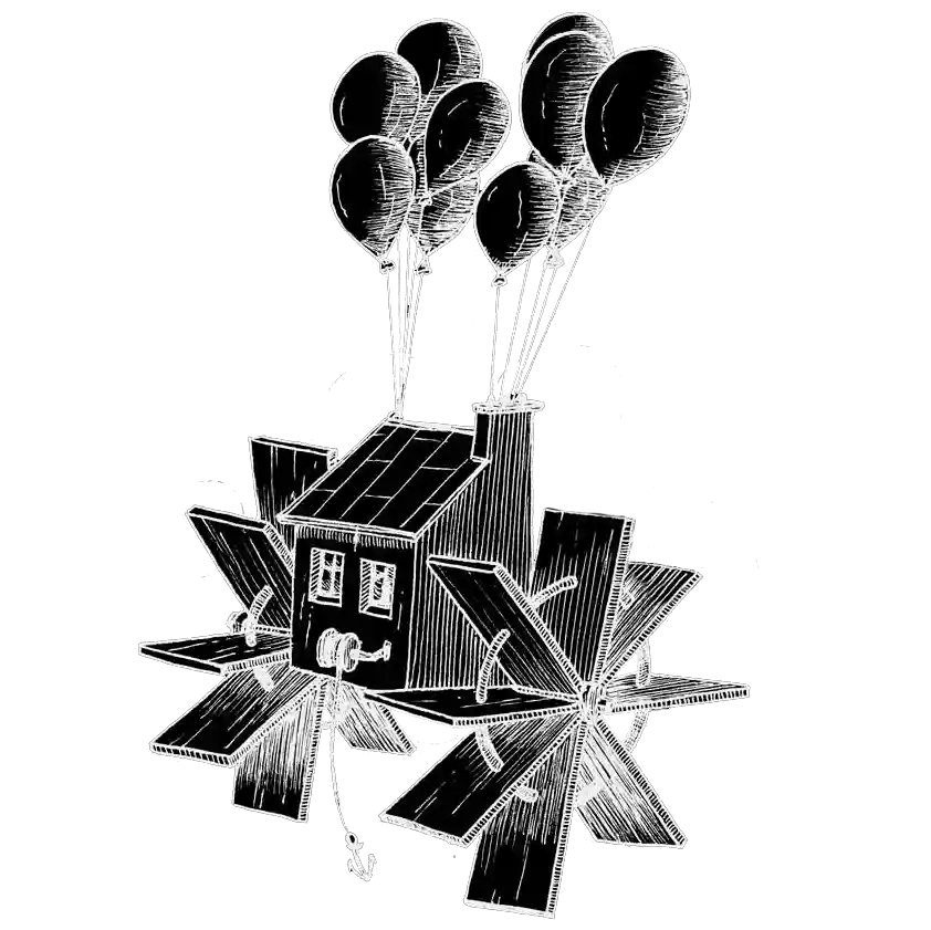 Juliette Seban – Horde Family 2025 – Dessin maison ballon