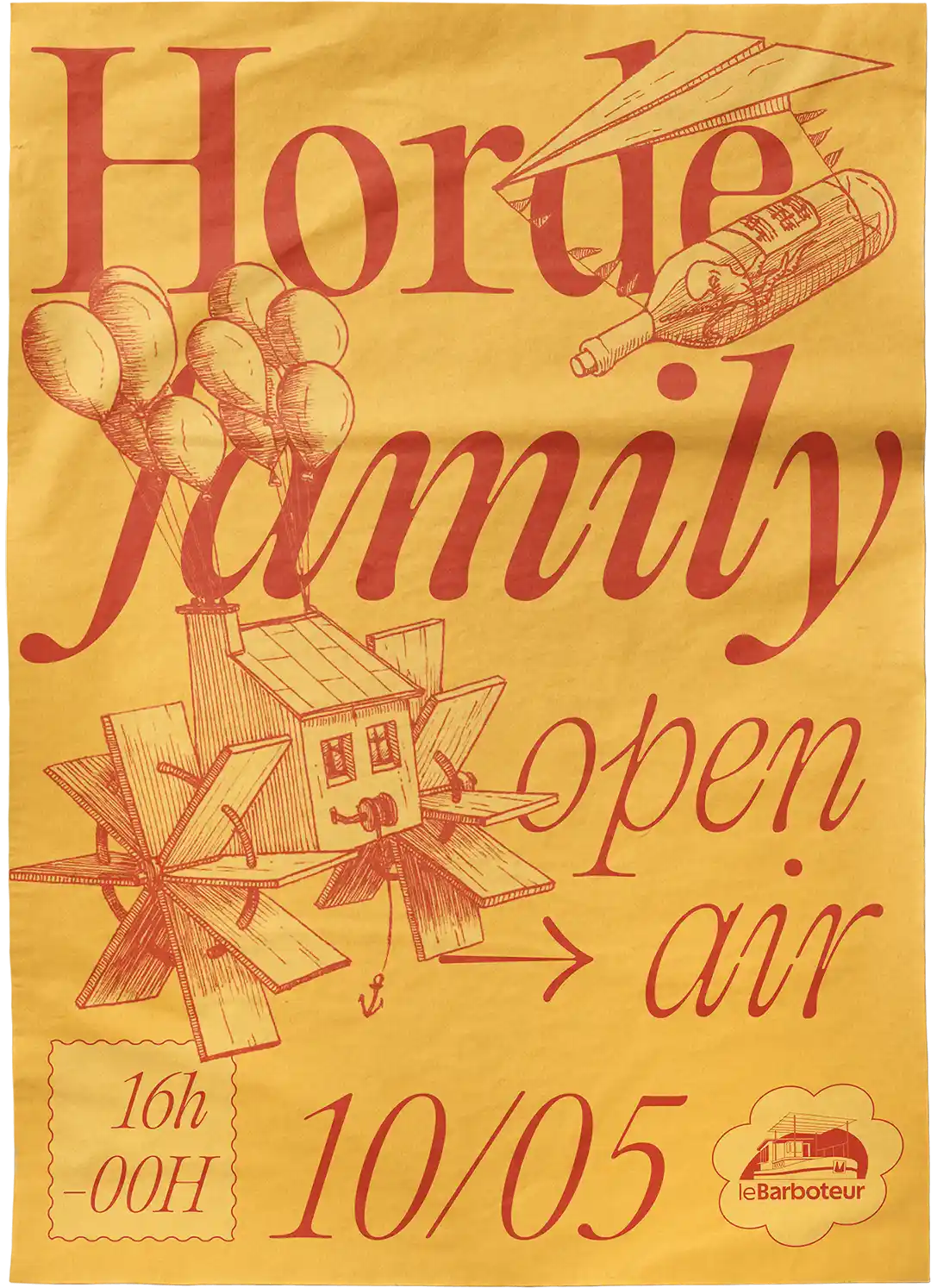 Juliette Seban – Horde Family 2025 – Affiche jaune